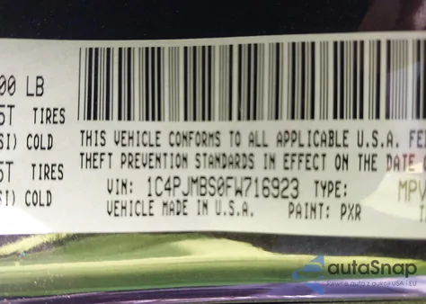 2015 Jeep Cherokee Trailhawk из США, поврежденный, VIN 1C4PJMBS0FW716923